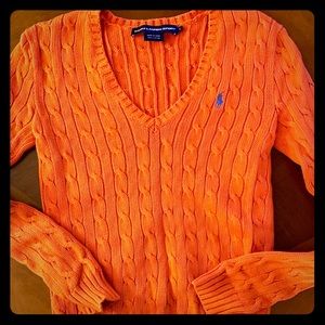 Ralph Lauren Cable Sweater - Orange